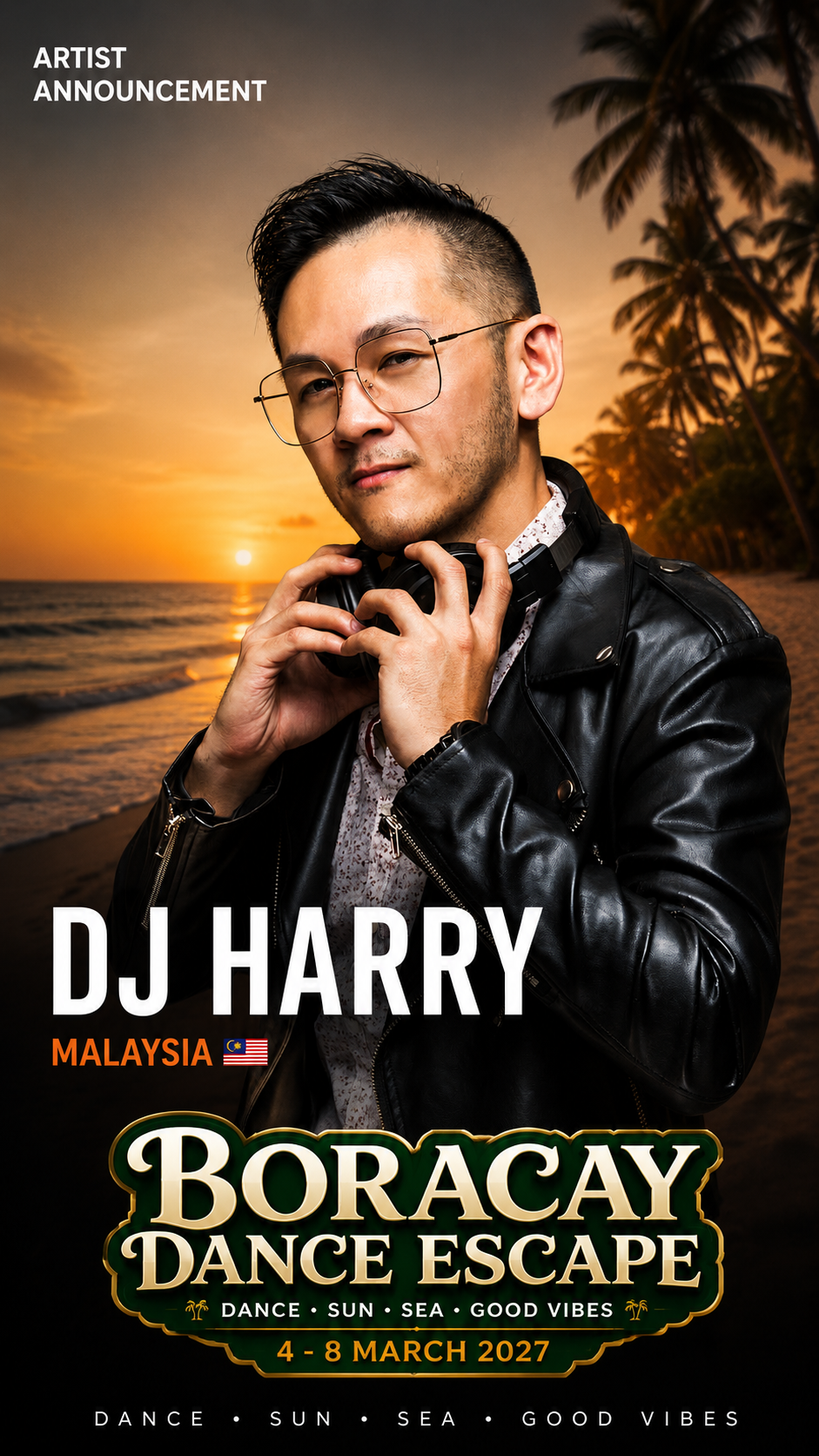 DJ Harry from Malaysia, DJ, Bachata instructor, choreographer, and event promoter at Boracay Dance Escape